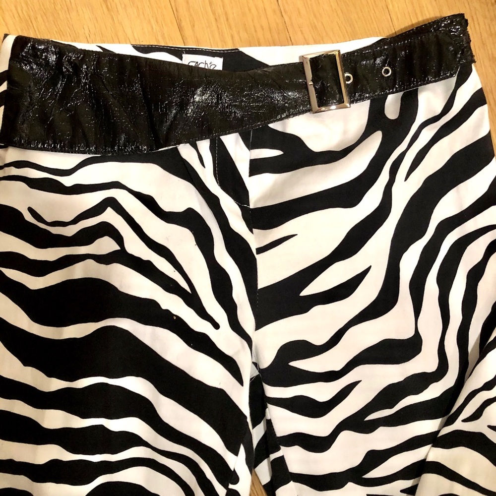 Cache ZEBRA low riding cotton pants size 6